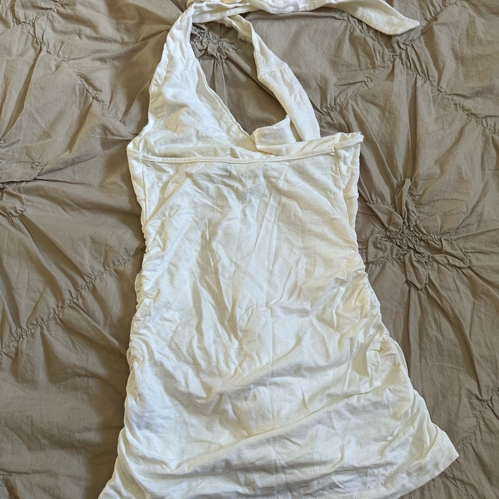 White Halter Top